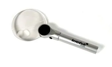 Лупа Levenhuk Zeno 400, 2/4x, 88/21 мм, 2 LED, металл (выставочный образец)