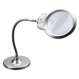 Лупа настольная 2,25/5х, 107/25 мм, с подсветкой (4B-6), изображение 1