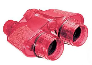 Бинокль детский Navir «Натуралист» 3,5x, прозрачный корпус, красный, с футляром, изображение 1