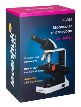 Микроскоп Levenhuk 450M, монокулярный, изображение 12