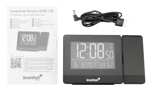 Часы-термометр Levenhuk Wezzer BASE L70 с проектором, изображение 3