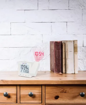 Часы цифровые Explore Scientific с проектором и термометром, белые, изображение 5