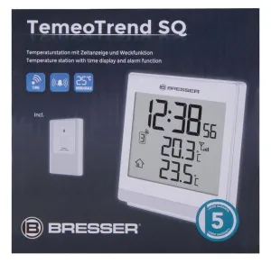Метеостанция Bresser TemeoTrend SQ с радиоуправлением, белая, изображение 11